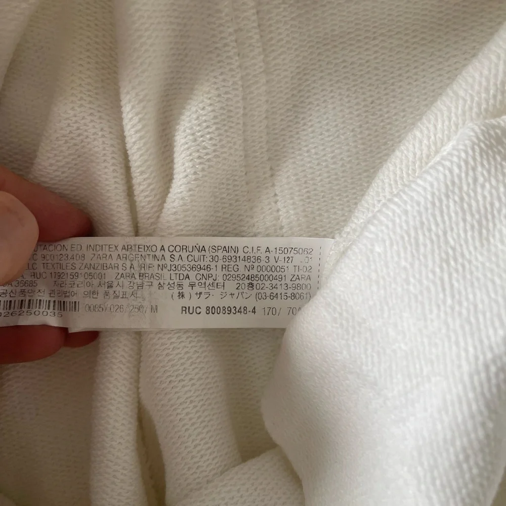 Zara Off-White Drawstring Cargo Joggers - Picture 5 of 5